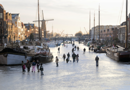 Winter in historisch Delfshaven voor website